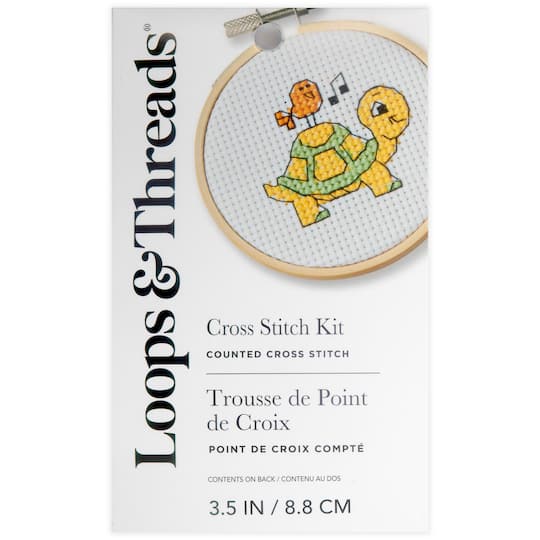 Turtle &#x26; Bird Counted Cross Stitch Kit by Loops &#x26; Threads&#xAE;